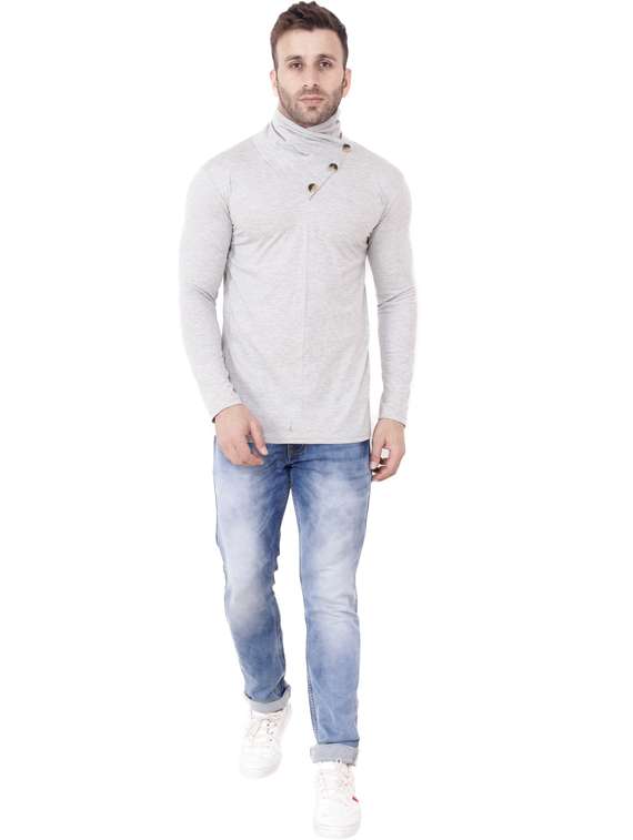 turtle neck solid t-shirt - 20841356 - Standard Image - 3