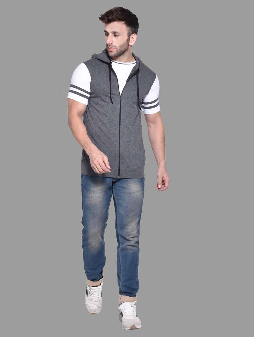 grey cotton blend t t-shirt - 20841379 -  Standard Image - 3