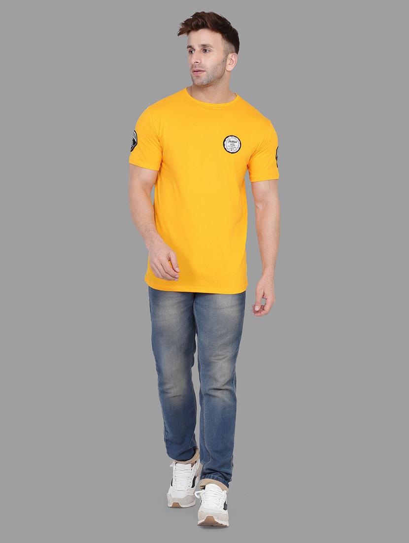 yellow cotton blend t-shirt - 20841410 - Standard Image - 3