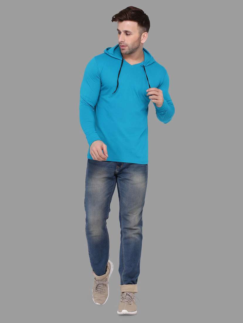 sea green cotton blend t-shirt - 20841423 -  Standard Image - 3