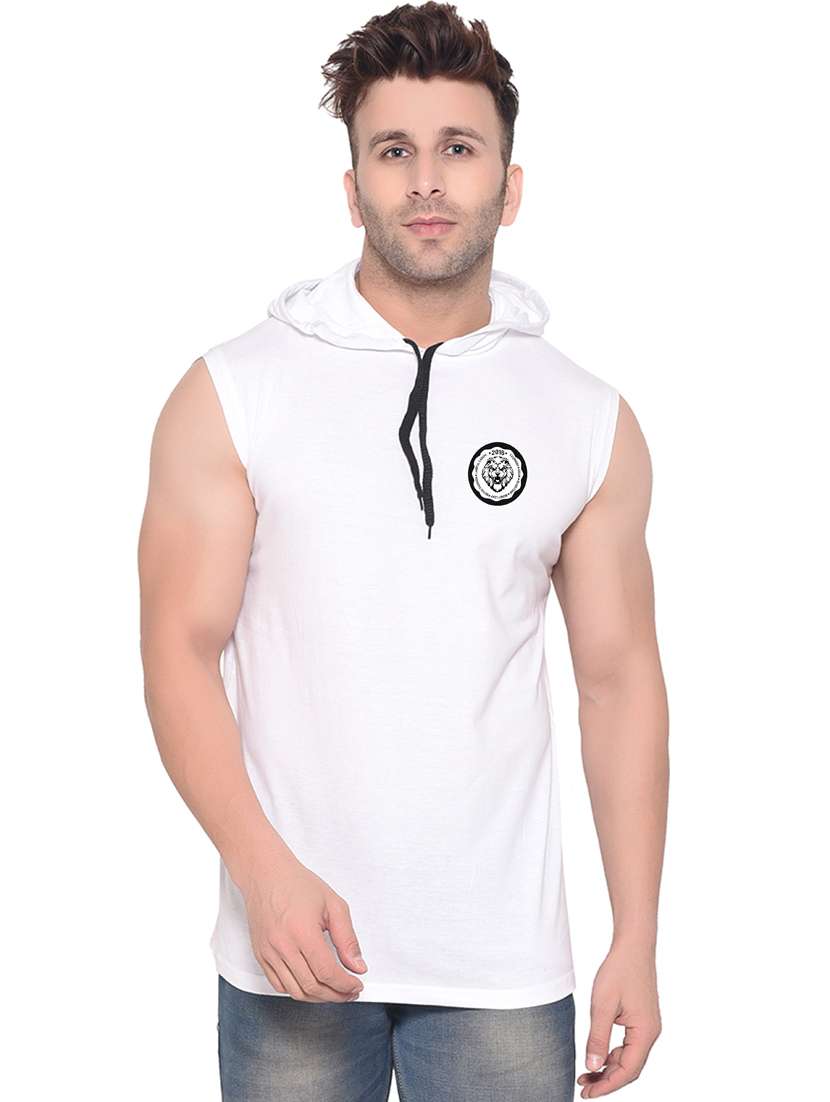 white cotton blend t-shirt