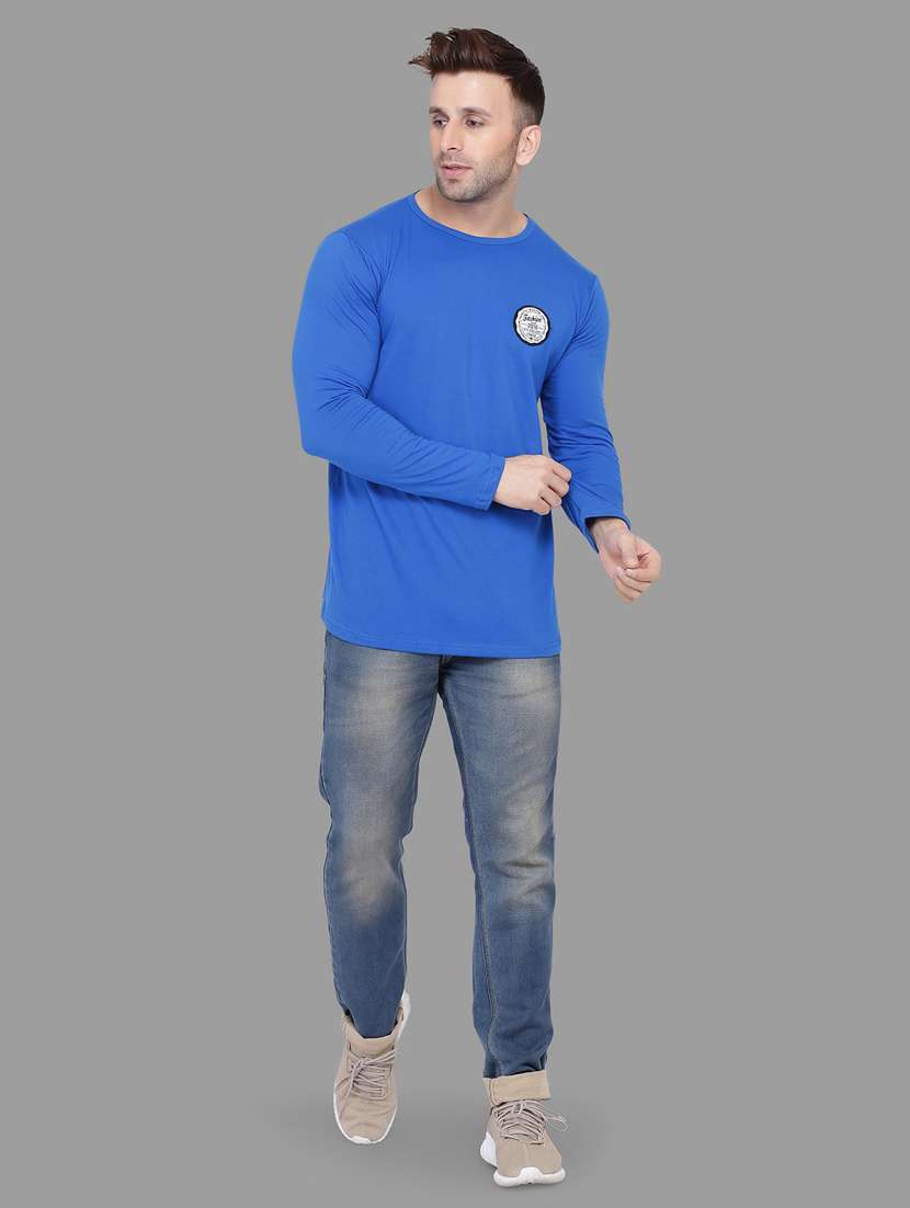 men logo print round neck t-shirt - 20841534 -  Standard Image - 3
