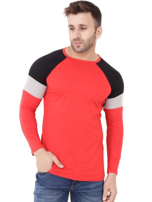 red cotton blend t-shirt - 20841549 -  Standard Image - 0