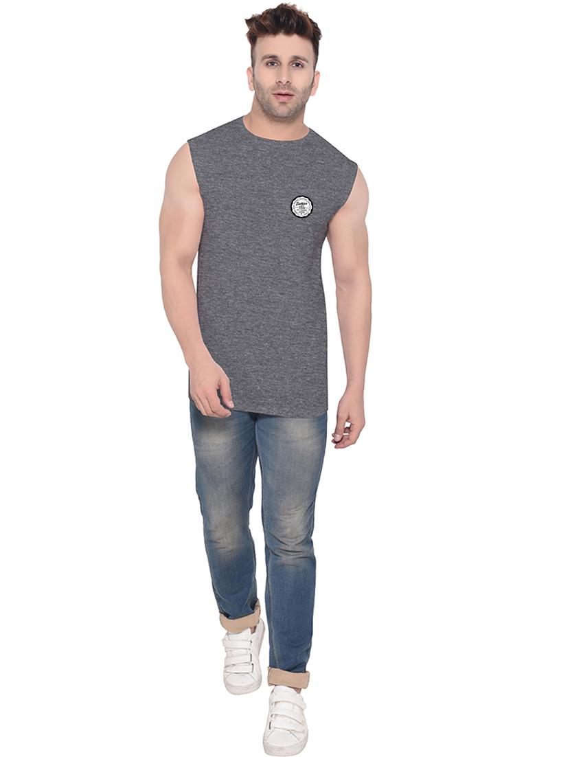 grey cotton blend t-shirt - 20841568 - Standard Image - 3