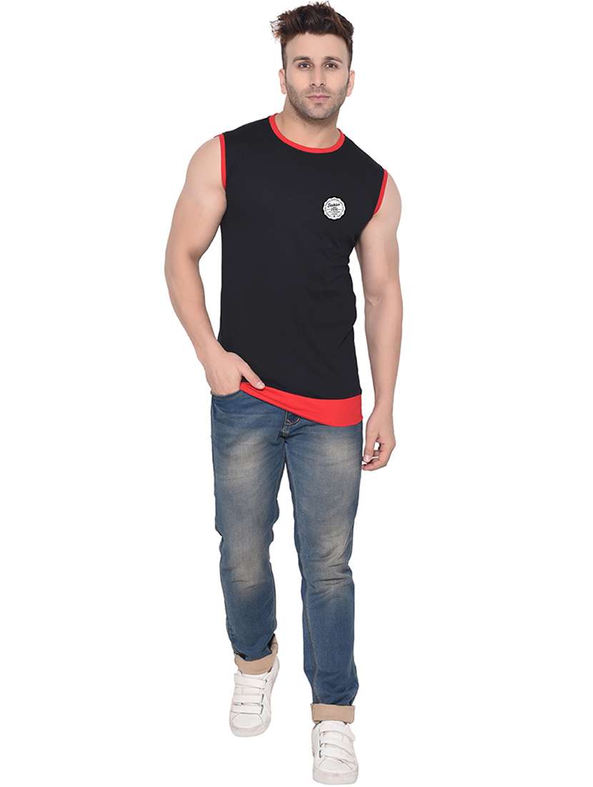 black cotton blend t-shirt - 20841569 -  Standard Image - 3