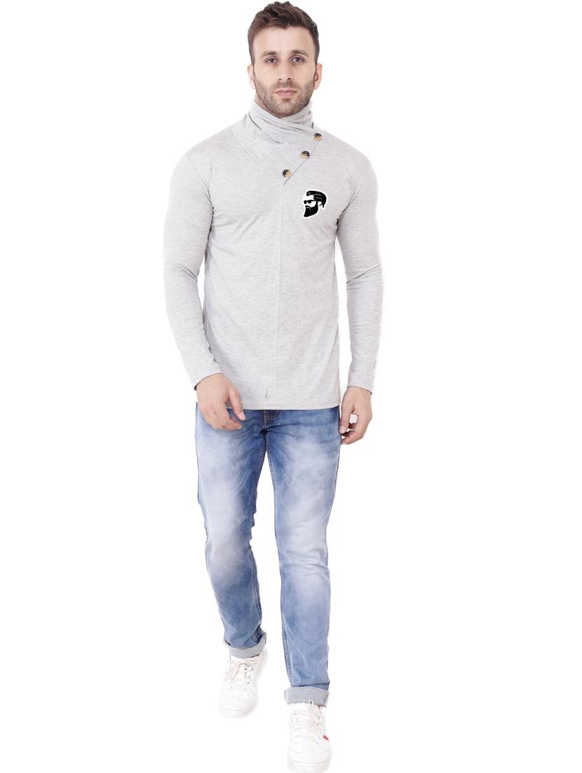 grey cotton blend t-shirt - 20841610 - Standard Image - 3