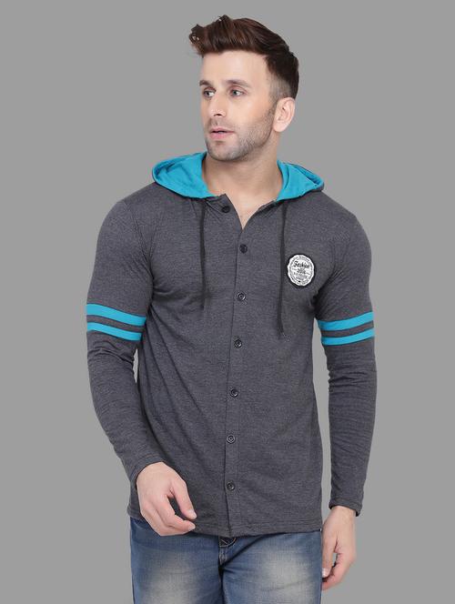 grey cotton blend t-shirt - 20841621 - Standard Image - 0