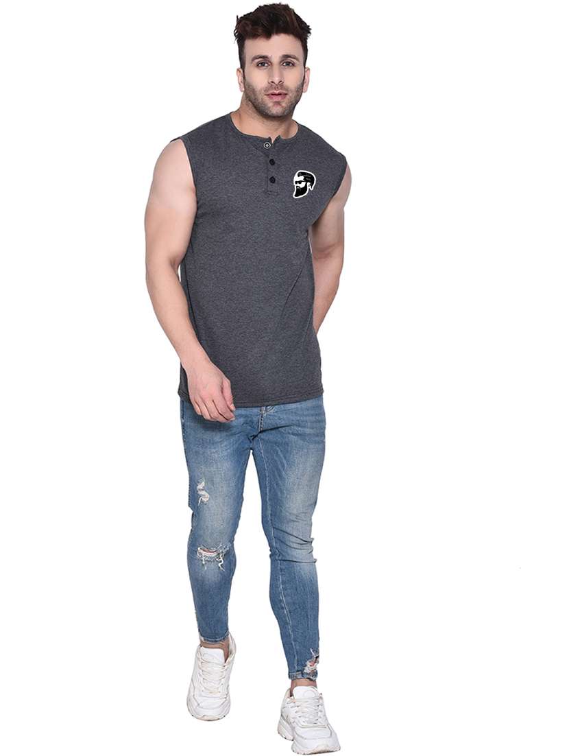 grey cotton blend t-shirt - 20841634 -  Standard Image - 3