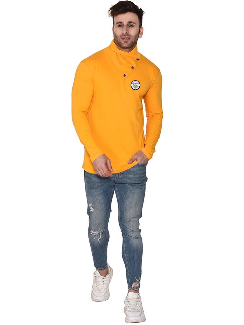 yellow cotton blend t-shirt - 20841641 - Standard Image - 3