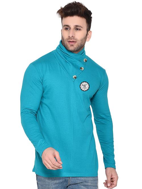 green cotton blend t-shirt - 20841645 - Standard Image - 0