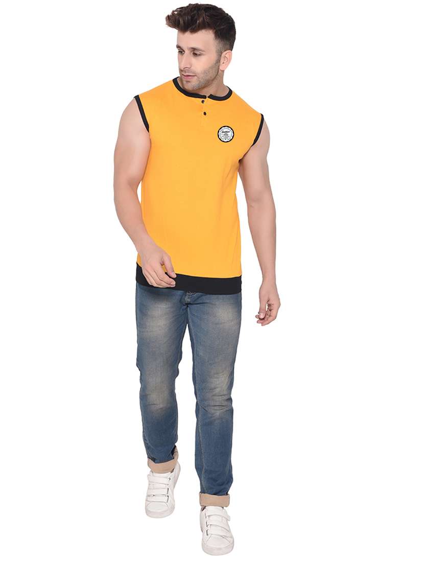 yellow cotton blend t-shirt - 20841704 -  Standard Image - 3