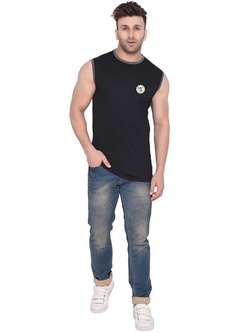 black cotton blend t-shirt - 20841714 -  Standard Image - 3