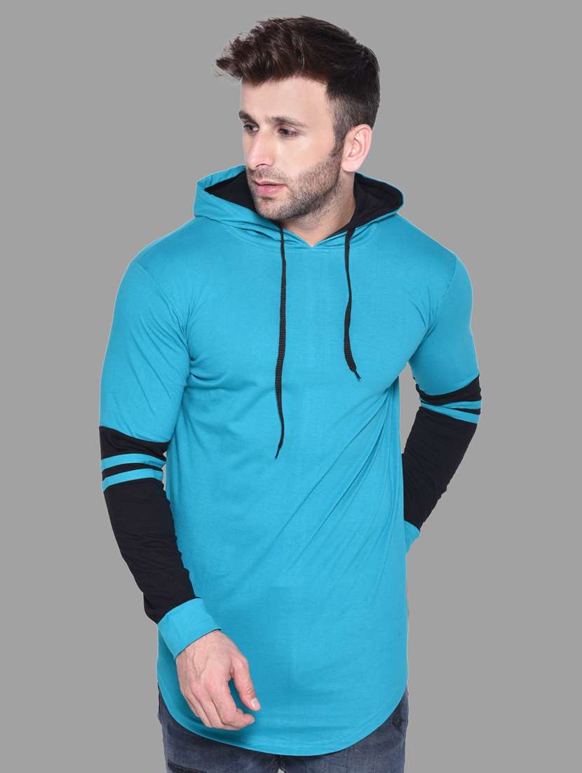 turquoise cotton blend t-shirt