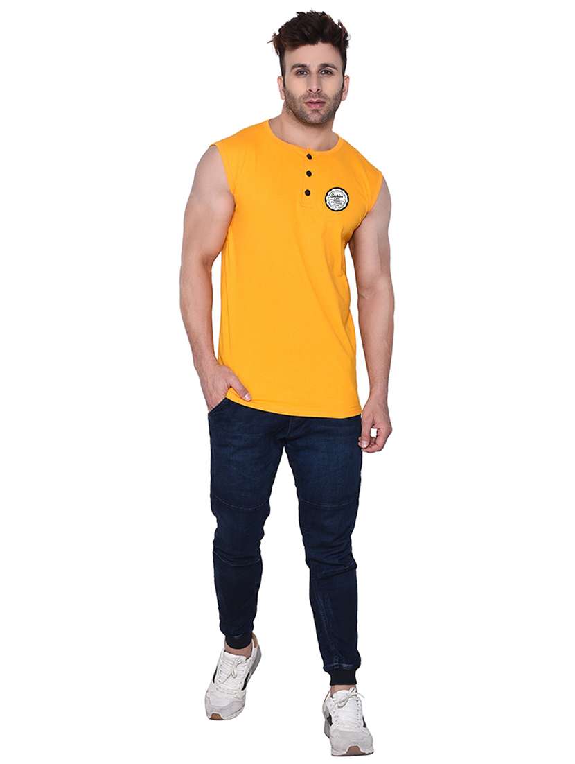yellow cotton blend t-shirt - 20841744 -  Standard Image - 3