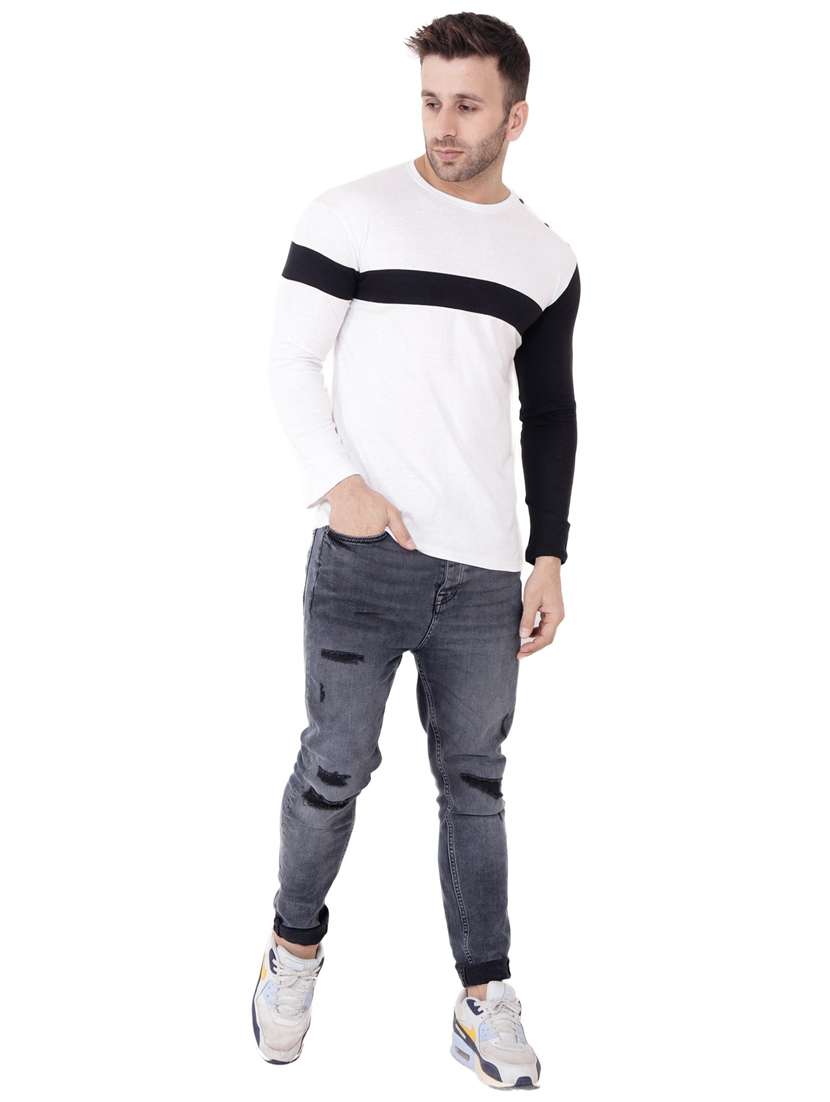 men color block long sleeve t-shirt - 20841754 - Standard Image - 3