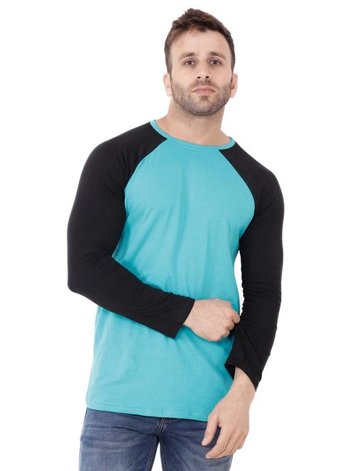 turquoise cotton blend t-shirt - 20841759 - Standard Image - 0