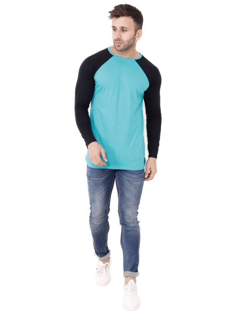 turquoise cotton blend t-shirt - 20841759 - Standard Image - 3