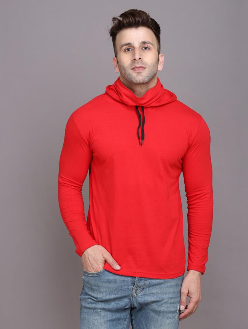 red cotton blend t-shirt - 20841774 - Zoom Image - 0