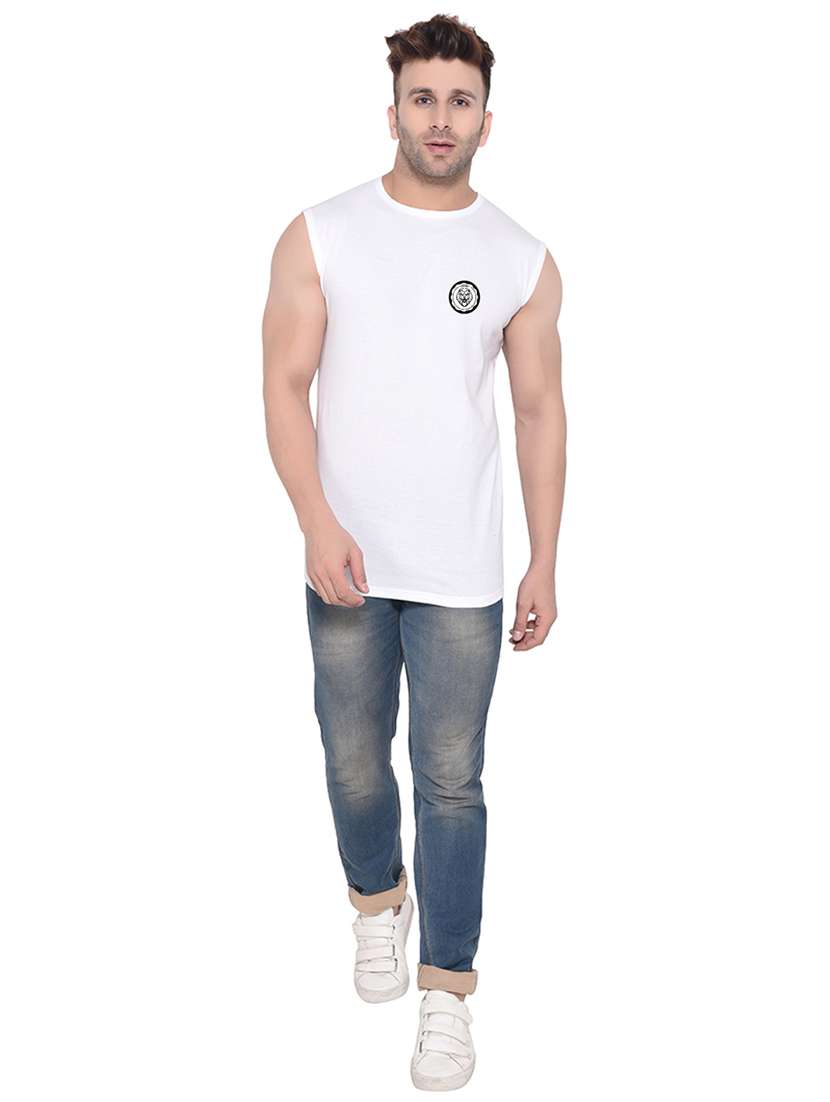 white cotton blend t-shirt - 20841787 -  Standard Image - 3