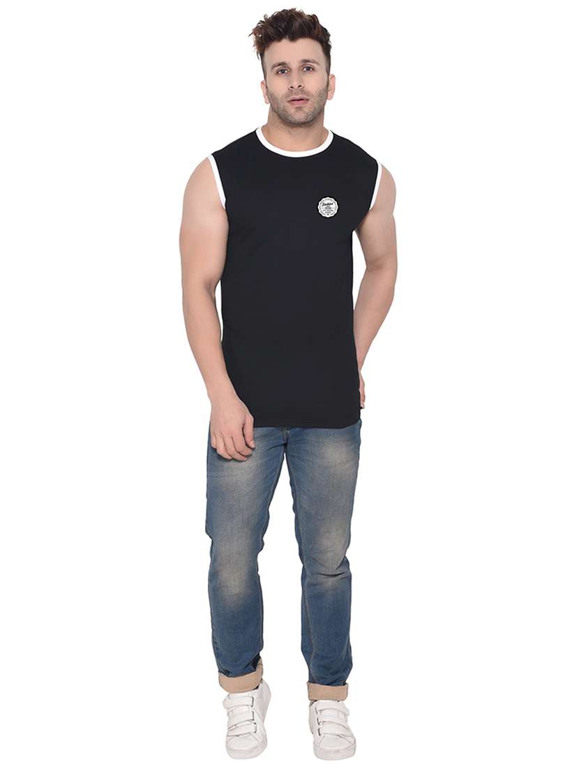black cotton blend t-shirt - 20841789 -  Standard Image - 3