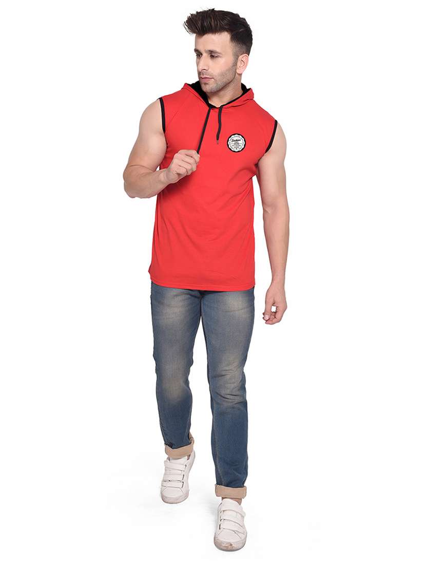 red cotton blend t-shirt - 20841801 -  Standard Image - 3