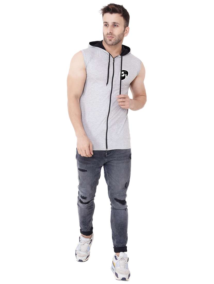 grey cotton blend t-shirt - 20841802 - Standard Image - 3