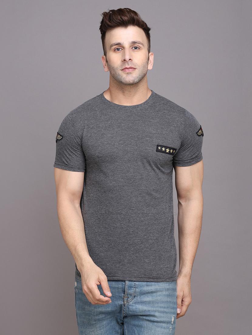 grey cotton blend t-shirt - 20841807 - Zoom Image - 0