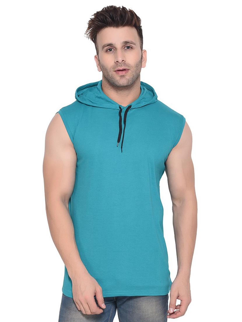 blue cotton blend t-shirt - 20841843 - Zoom Image - 0