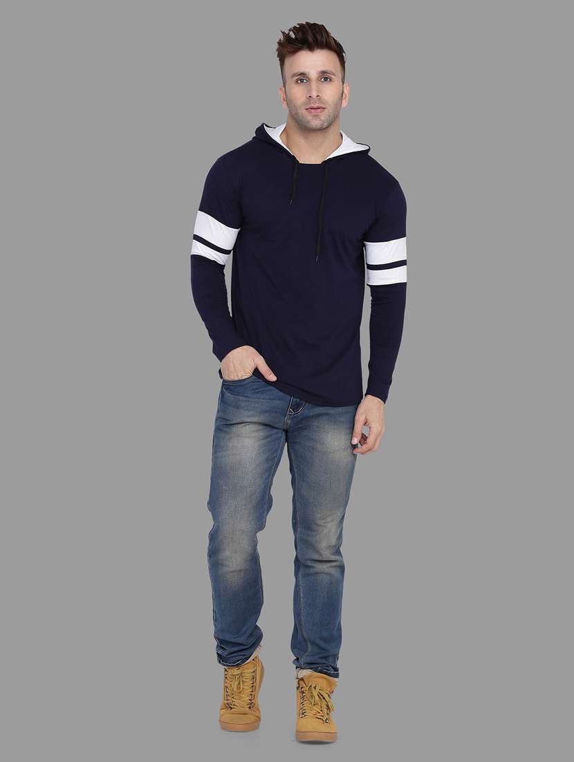 navy blue cotton blend t-shirt - 20841844 -  Standard Image - 3