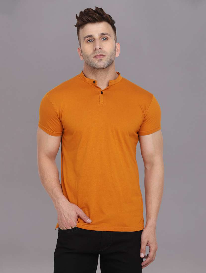 solid cotton blend t-shirt