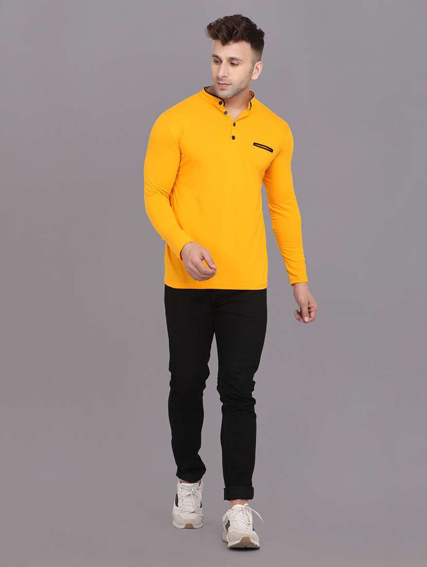 yellow cotton blend t-shirt - 20841897 -  Standard Image - 3