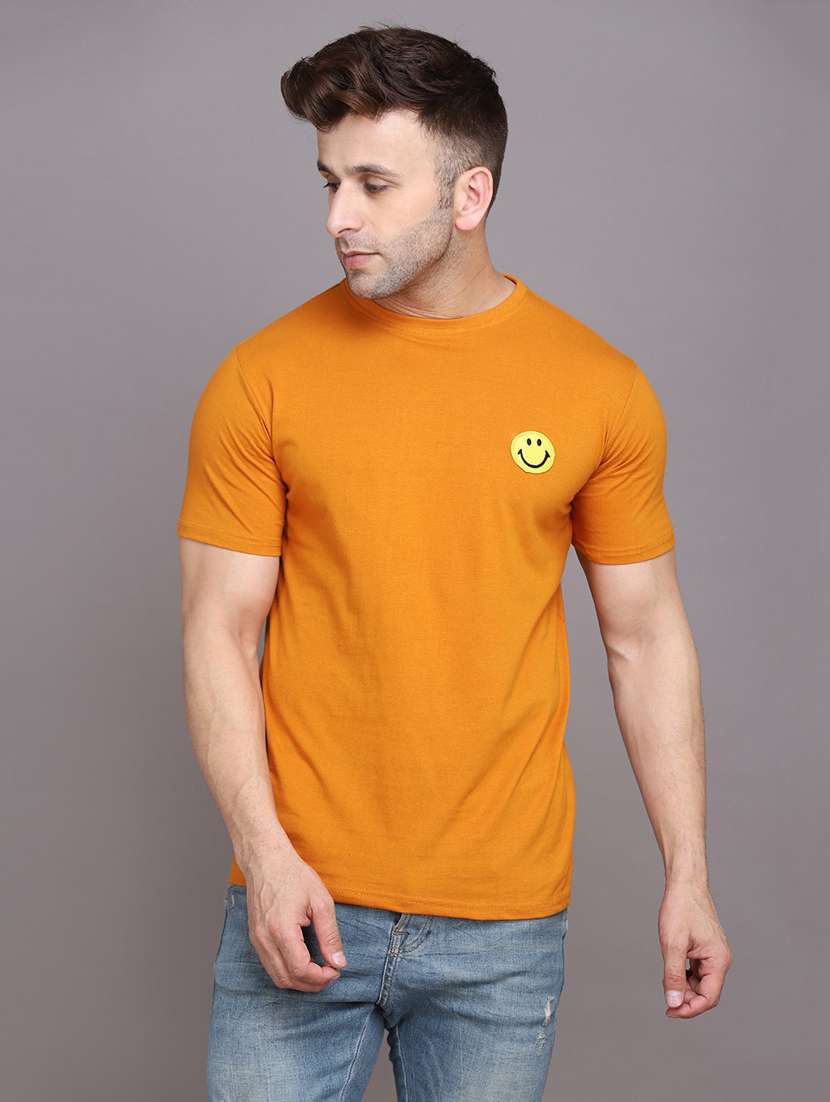 men solid short sleeve t-shirt