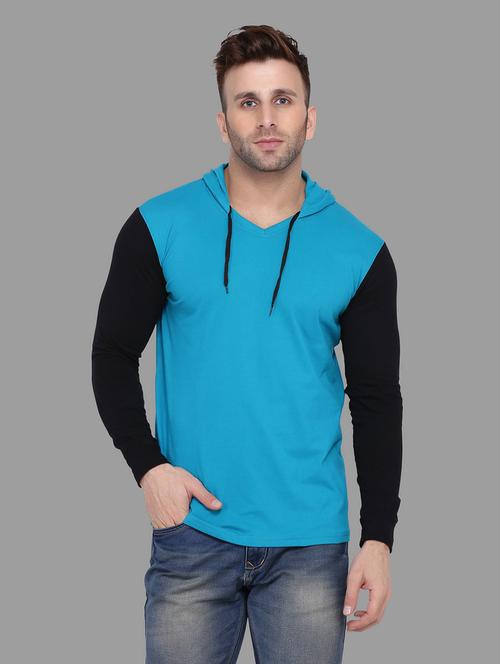 turquoise cotton blend t-shirt - 20841918 - Standard Image - 0