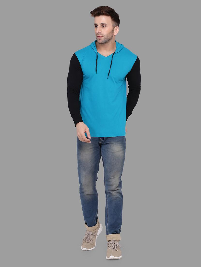 turquoise cotton blend t-shirt - 20841918 - Standard Image - 3