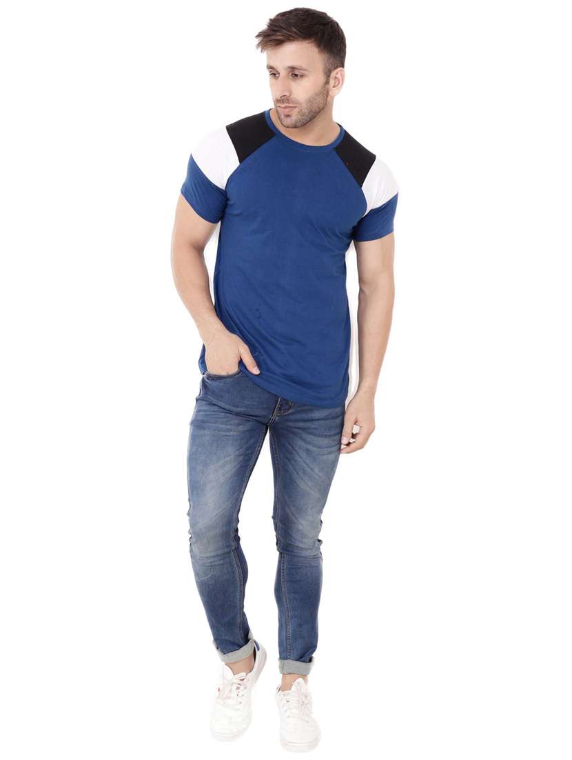 blue cotton blend t-shirt - 20841933 -  Standard Image - 3