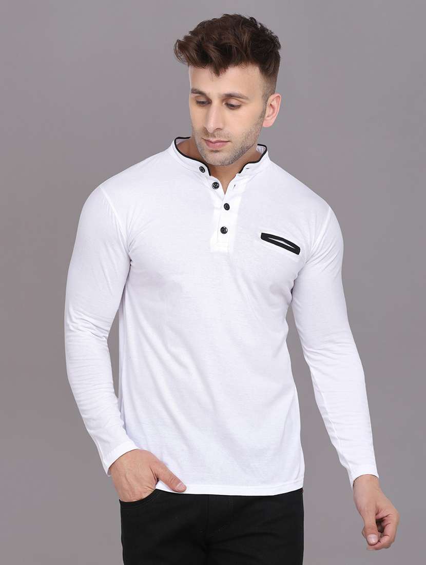 solid cotton blend t-shirt