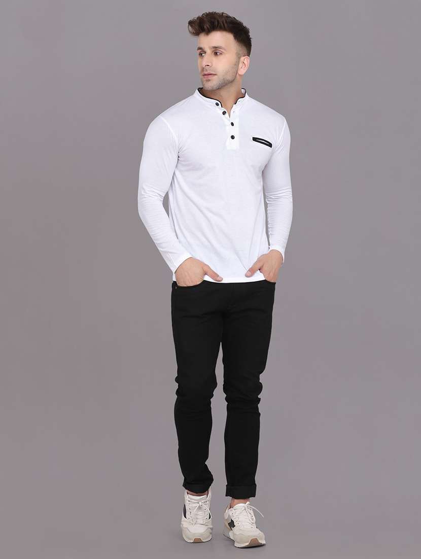 solid cotton blend t-shirt - 20841948 -  Standard Image - 3