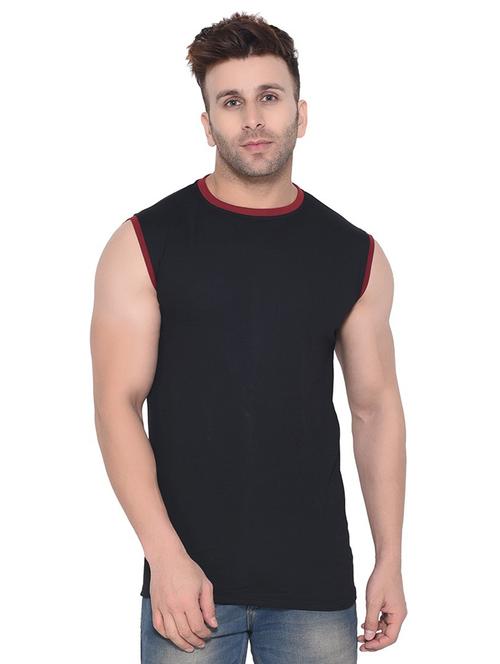 black cotton blend t-shirt - 20841951 - Standard Image - 0