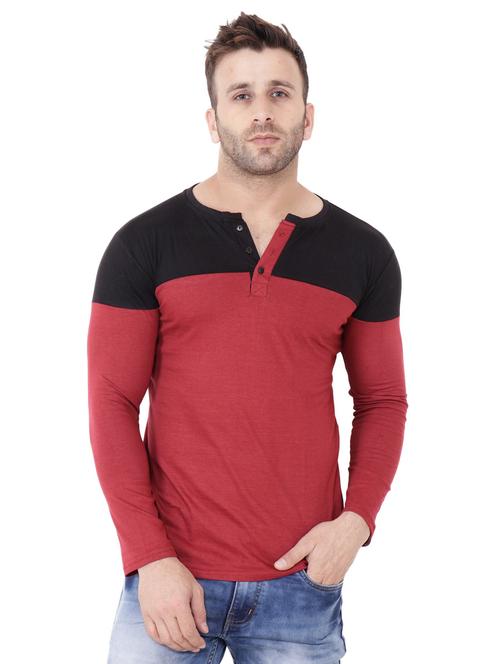 color block cotton blend t-shirt - 20841963 - Standard Image - 0
