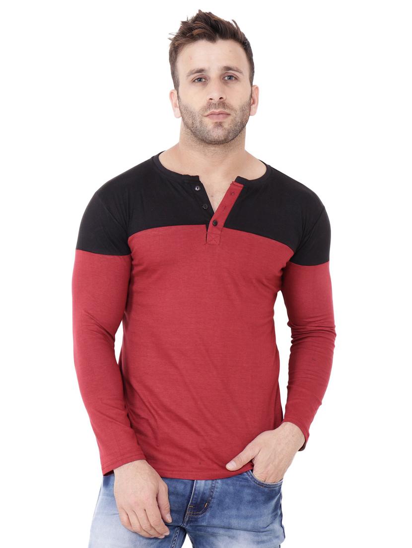 color block cotton blend t-shirt - 20841963 - Zoom Image - 0