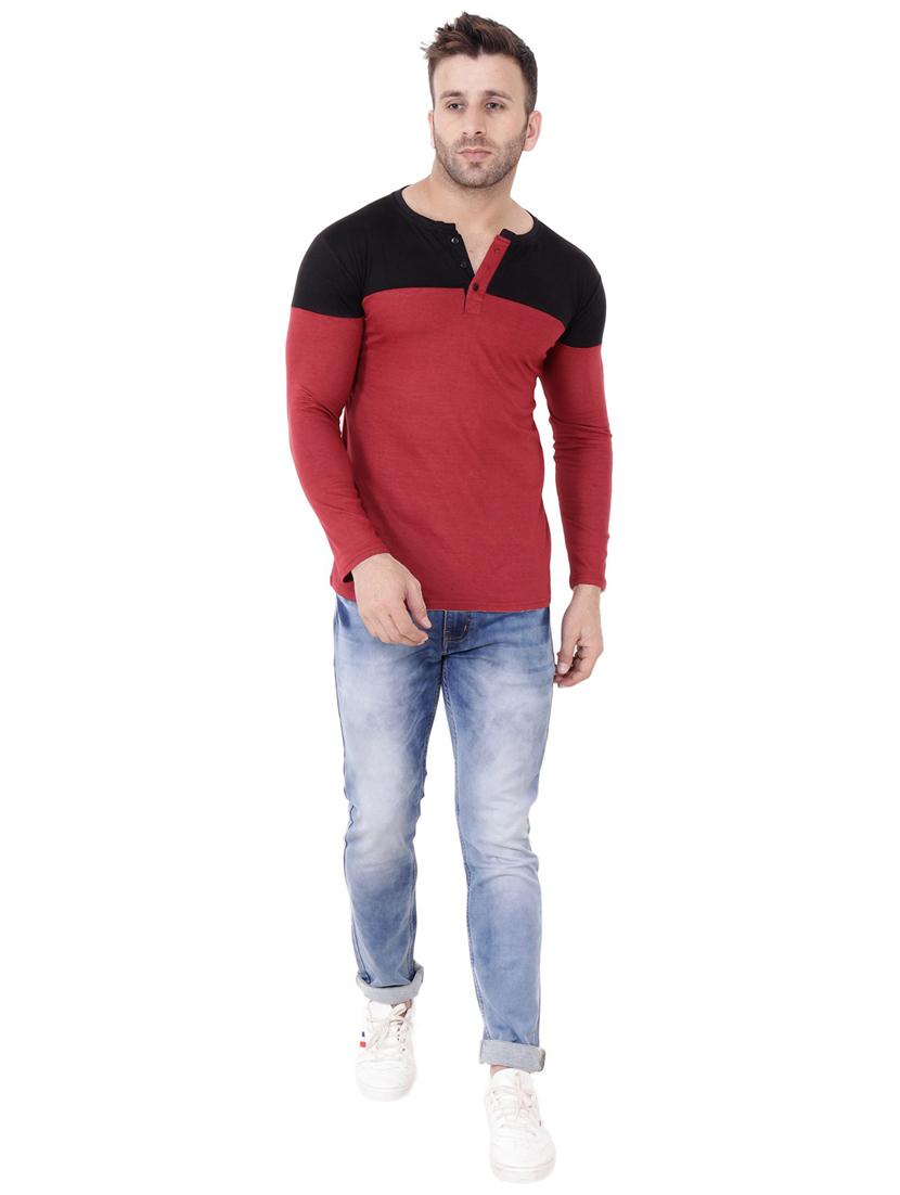 color block cotton blend t-shirt - 20841963 - Standard Image - 3