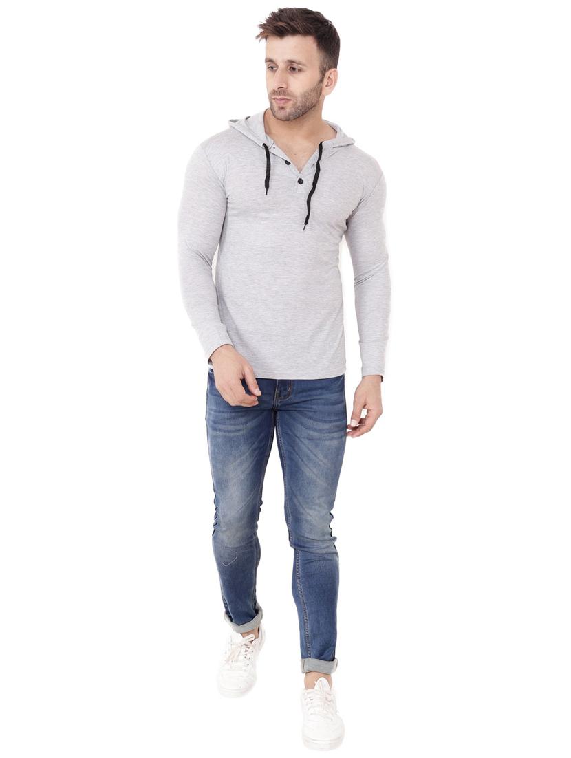 grey cotton blend t-shirt - 20841966 - Standard Image - 3