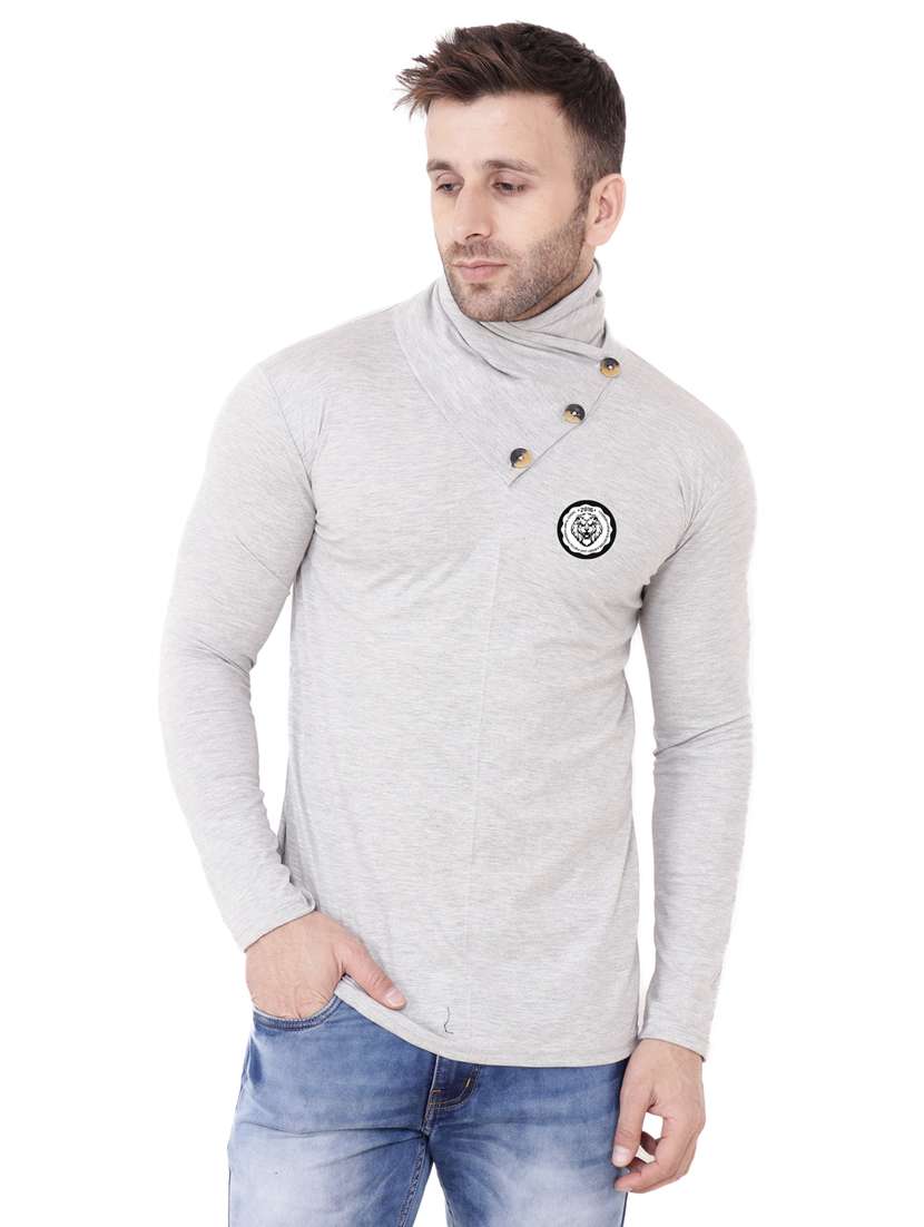 men solid cotton blend t-shirt - 20841975 - Zoom Image - 0
