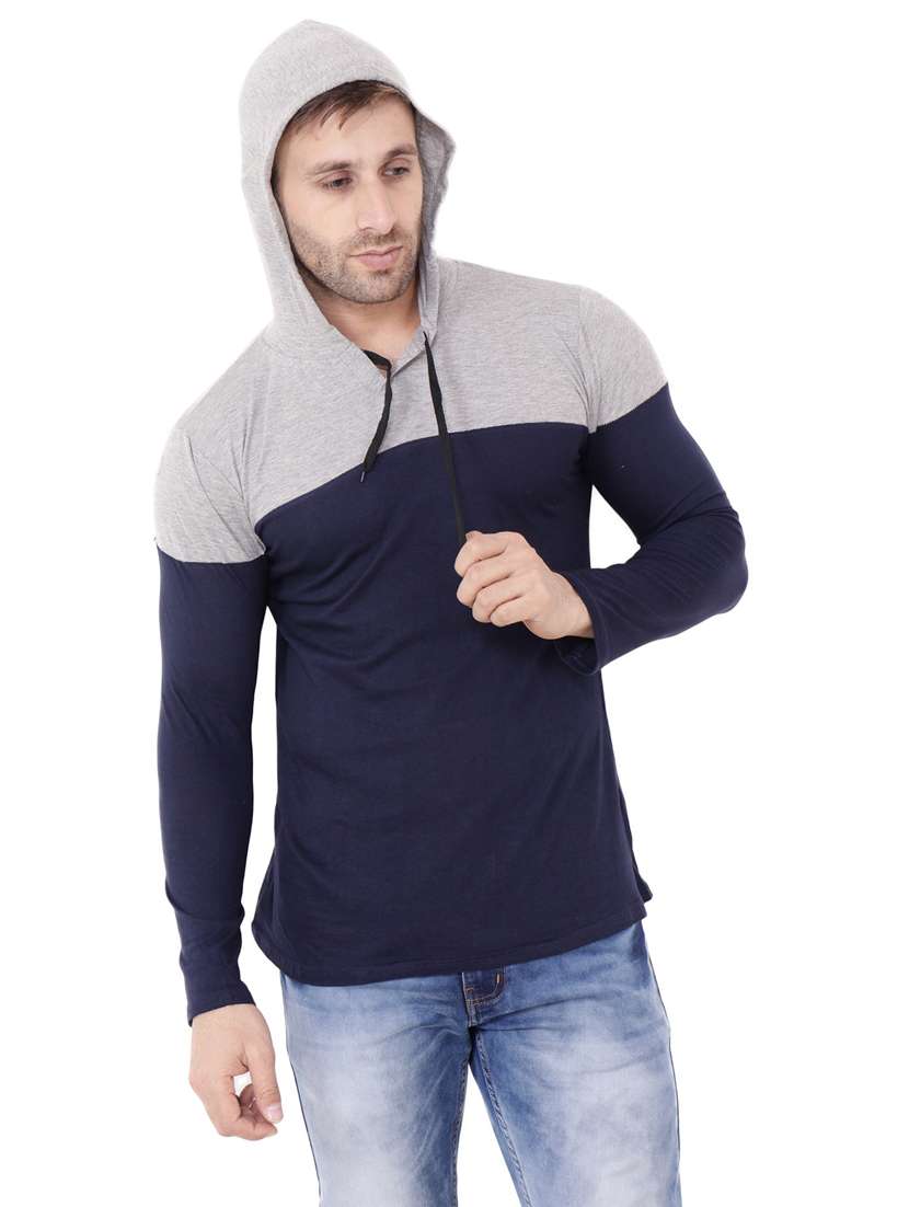 navy cotton blend  t-shirt