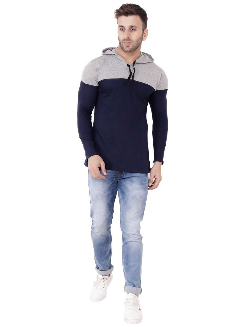 navy cotton blend  t-shirt - 20841999 -  Standard Image - 3