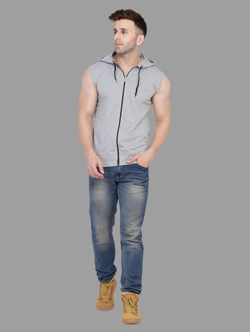 men grey cotton blend t-shirt - 20842014 -  Standard Image - 3