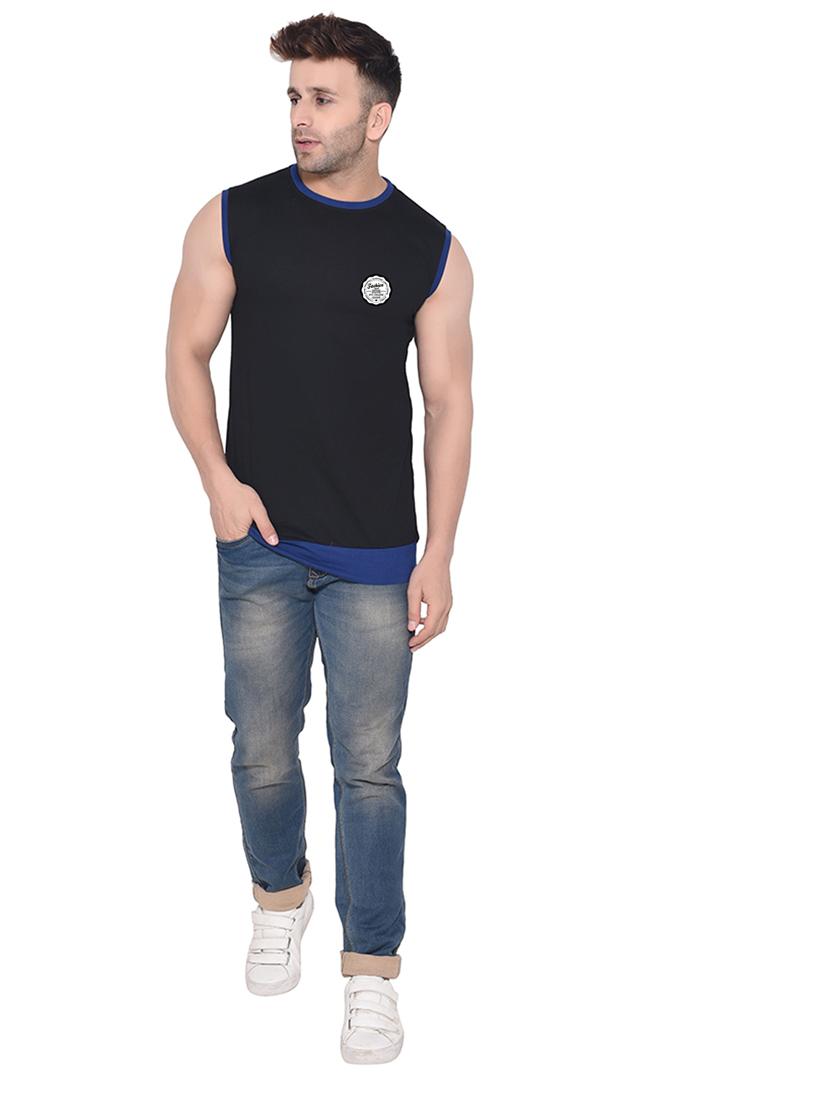 black cotton blend t-shirt - 20842017 - Standard Image - 3