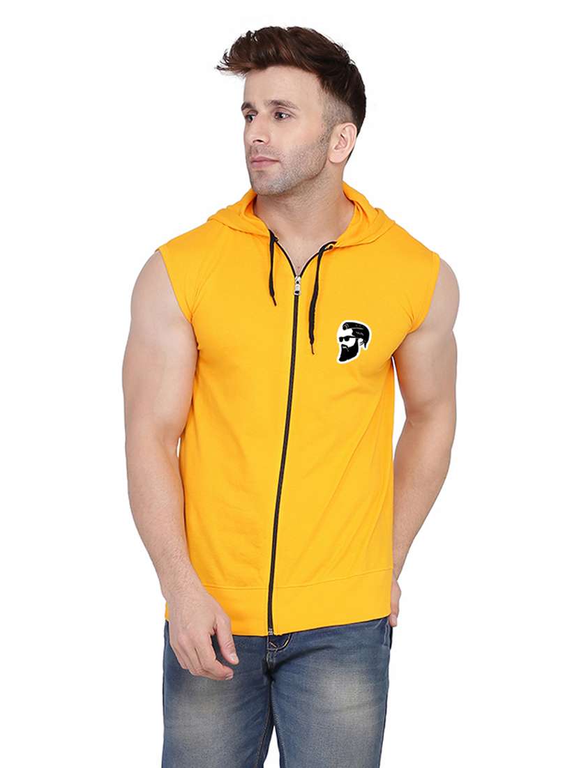 yellow cotton blend t-shirt