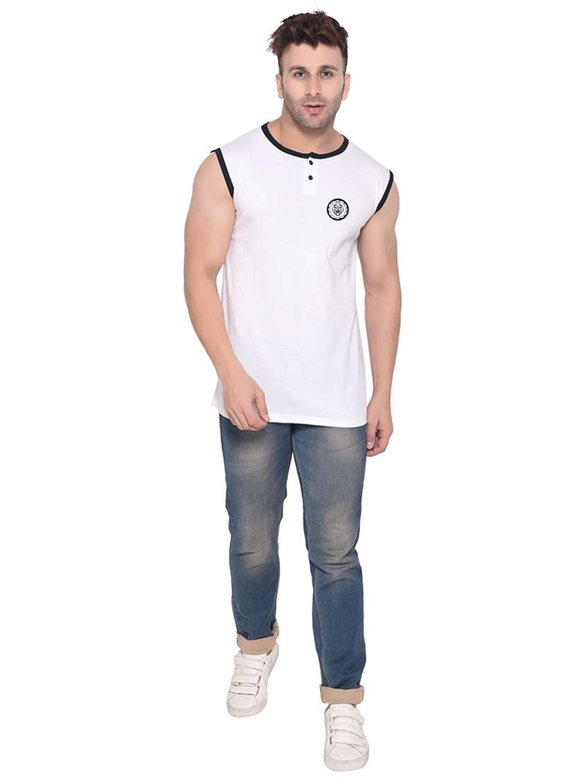 white cotton blend t-shirt - 20842079 -  Standard Image - 3