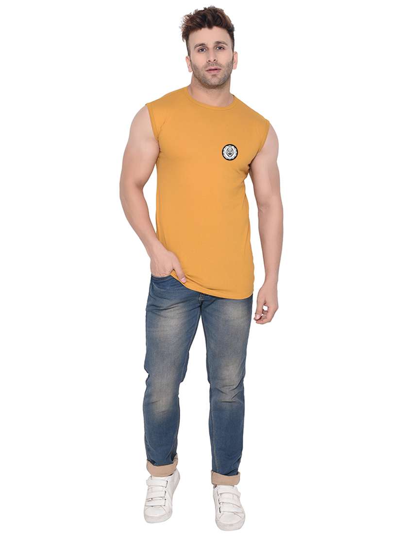 yellow cotton blend all over print t-shirt - 20842083 -  Standard Image - 3